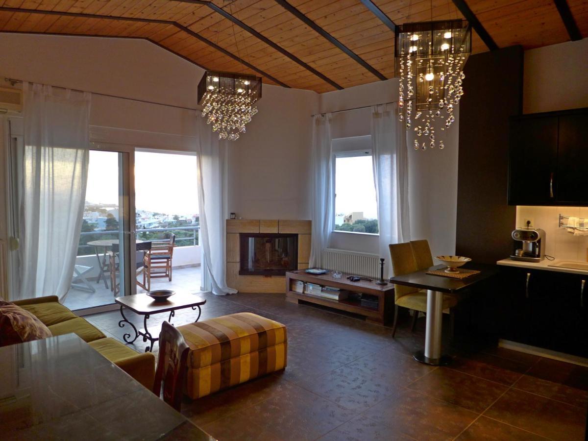 Wide-View & Quiet Apartment Chania 하니아 외부 사진